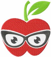 Teacher apple free embroidery design