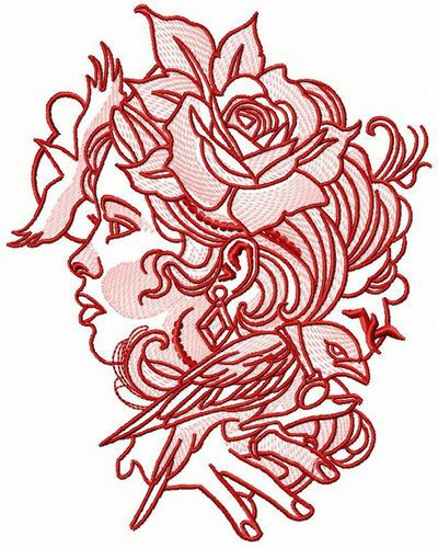 Heavy thoughts machine embroidery design