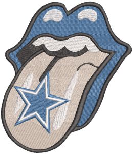 Dallas Cowboys lip embroidery design