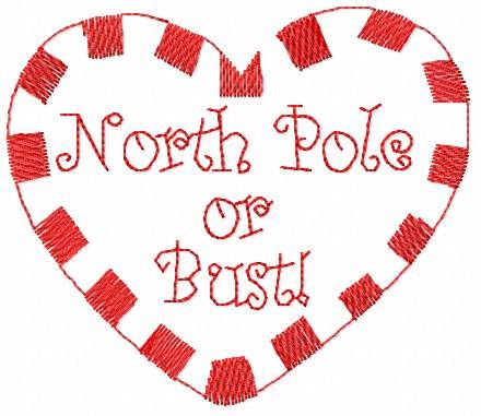 North Pole or bust free embroidery design 2