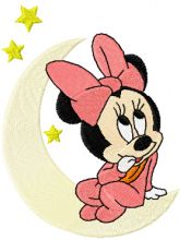 Minnie Mouse and moon