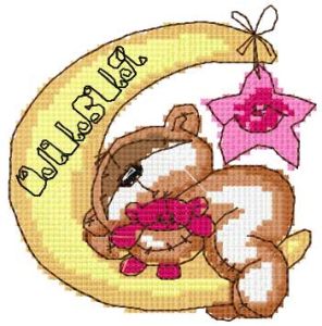 Teddy sleep embroidery design
