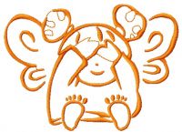 Cute little fairy 4 embroidery design