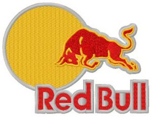 Red Bull logo 2 embroidery design