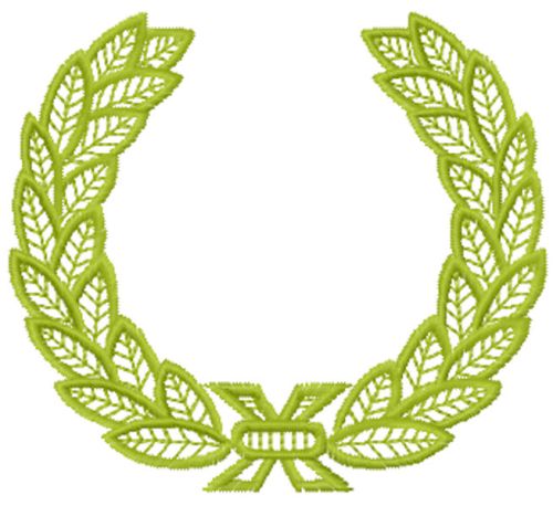 Laurel wreath free embroidery design