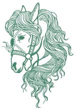 Horse sense embroidery design