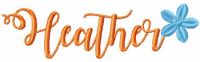 Heather name free embroidery design