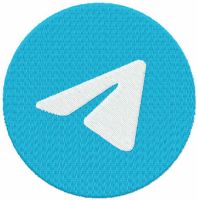 Telegram logo embroidery design
