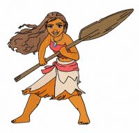 Moana and Pua 2 embroidery design