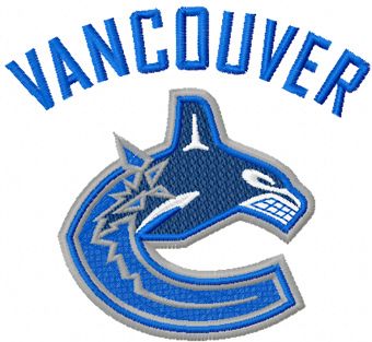 Vancouver Canucks logo machine embroidery design