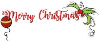 Merry Christmas free embroidery design 2