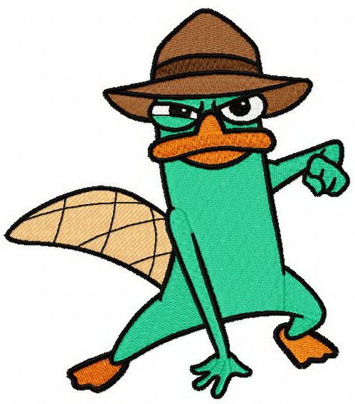 Perry the Platypus 2 machine embroidery design