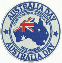Australia Day 2 embroidery design