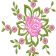 Free machine embroidery Rose design