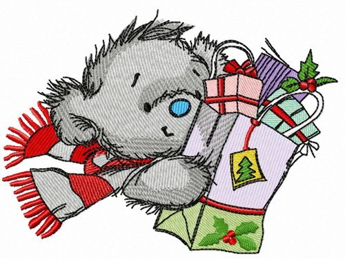 Shopping before Christmas 3 machine embroidery design
