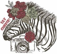 Say Cheese embroidery design