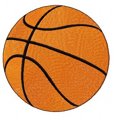 Basketball ball machine embroidery design