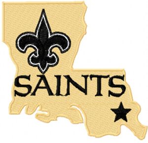 New Orleans Saints logo 3 embroidery design