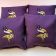 Minnesota Vikings Logo embroidered on purple  pillowcases