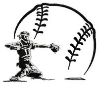 Baseball player 9 embroidery design