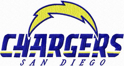 San Diego Chargers machine embroidery design