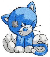 Kitty Wink embroidery design