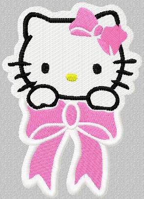 Hello Kitty Small Badge machine embroidery design