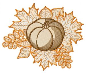 Pumpkin embroidery design