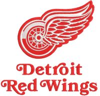Detroit red wings big logo embroidery design