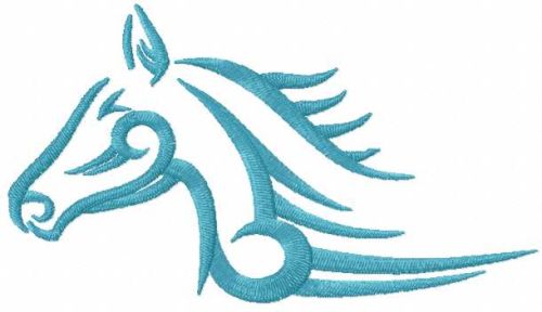 Tribal horse free embroidery design 6
