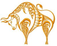 Bull 2 embroidery design