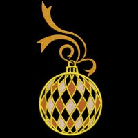 Christmas ball Harlequin embroidery design