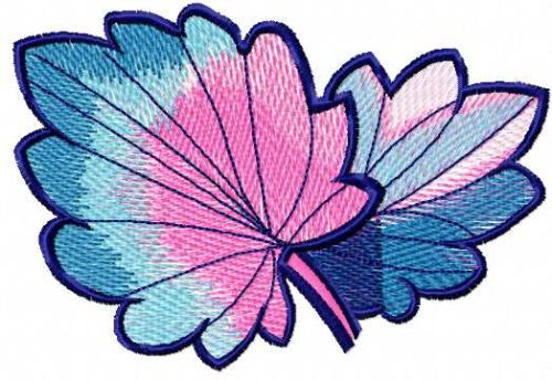Rainbow leaves free embroidery design