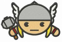 Thor's face embroidery design