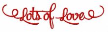 Lot's of love embroidery design