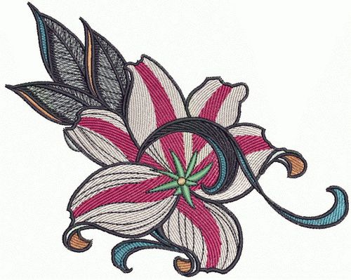 Wild lily 5 machine embroidery design