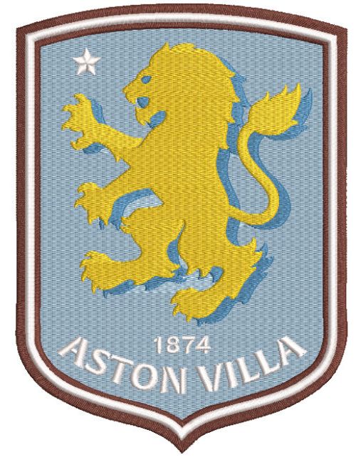Aston villa logo embroidery design