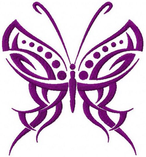 Tribal butterfly 2 machine embroidery design