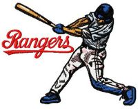 Baseball player 5 embroidery design