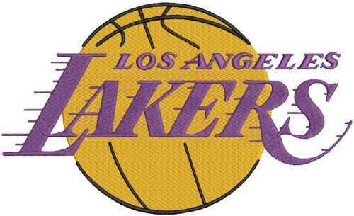 Los Angeles Lakers logo embroidery design