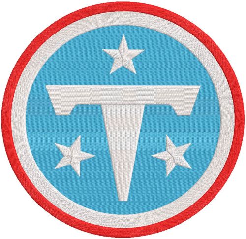 Tennessee Titans primary logo 2026 embroidery design