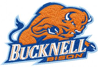 Bucknell Bison basketball logo machine embroidery design