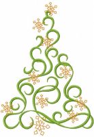 Modern Christmas tree free embroidery design 9