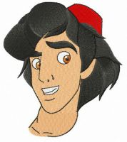 Aladdin face embroidery design