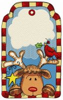 Christmas gift label 2 embroidery design