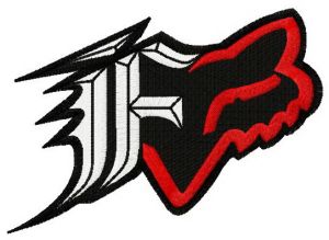 Fox racing Dakota logo 2 embroidery design