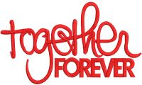 Together forever embroidery design