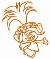 Poppy having fun embroidery design