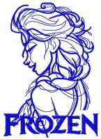 Elsa sketch 10 embroidery design