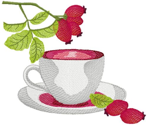 A cup of tea free embroidery design